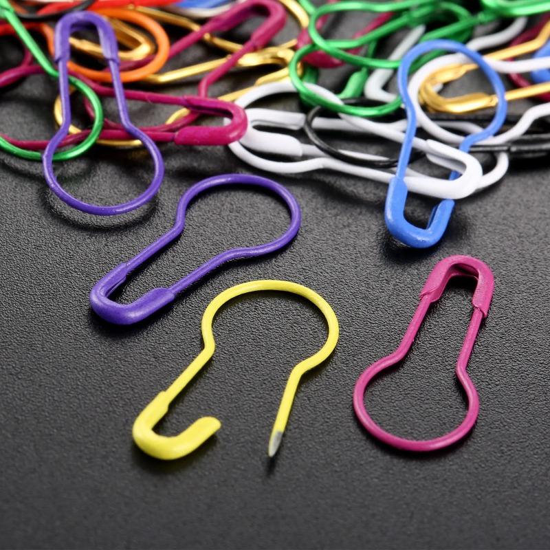 50 Stück Farbige Sicherheitsnadel Kürbisform Eisen U-förmige Schnalle Nadel Häkeln DIY Kleidungsetiketten Zubehör Schmuck Nähzubehör