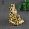 Antique Brass Guan Gong Desk Decoration Bronze God of Wealth Guan Er Ye Buddha Statue Metal Office Buddhism Miniatures Figurines