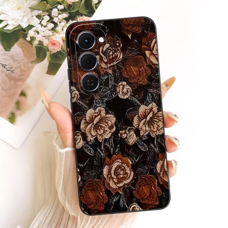 For Tecno Spark 40 Pro Plus Case Fashion Flower Soft Silicone Len Protective Cover For Tecno Spark 40Pro 40C Spark 40Pro+ Coque