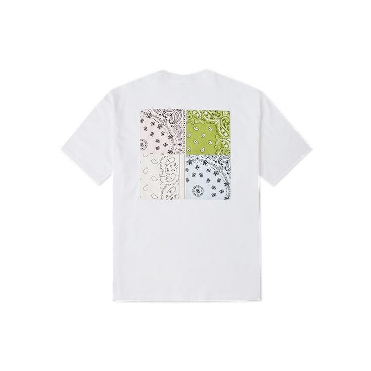 Converse Contrasting Colors cashew Loose Round Neck Short Sleeve Couple Style White Men s 10023154-A01 S