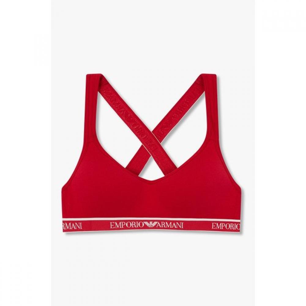 Женский бюстгальтер-бралетт Emporio Armani S с набивкой и перекрестными бретелями 0825381548 M(80)