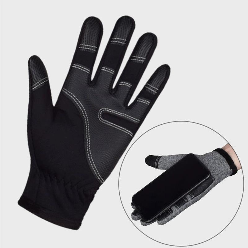 Waterproof Gloves Men's Autumn and Winter Riding Fleece Warm Sports Outdoor Driving Mountaineering Windproof Touch Screen Gloves
