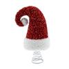 Christmas Hat Tree Top Star Sequin Decoration Festive Atmosphere Xmas Hat Tree Topper Holiday