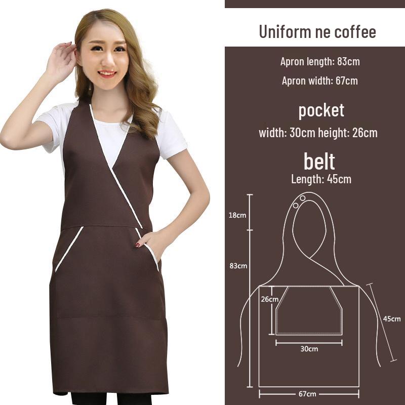Custom Logo Waterproof Apron for Nail Art, Coffee Shop, and Kitchen