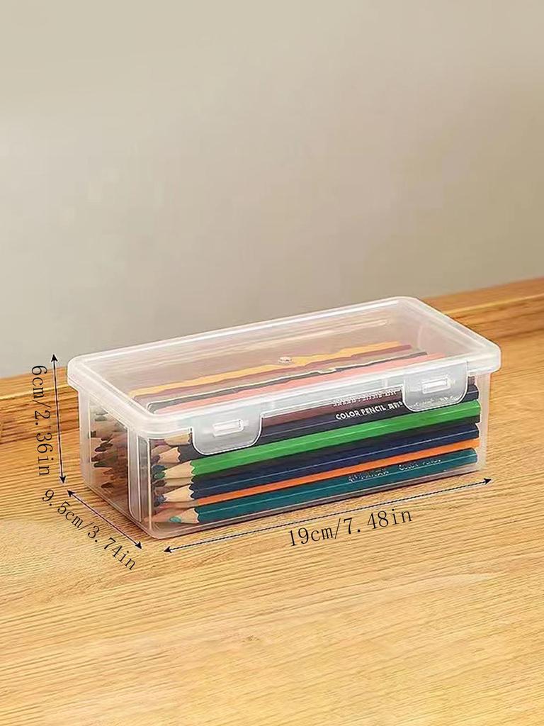 Large Capacity Transparent Pencil Box: Minimalist, Stackable, and Multifunctional for Students and Artists