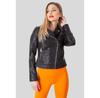 Perso Faux Leather Jacket with Zipper