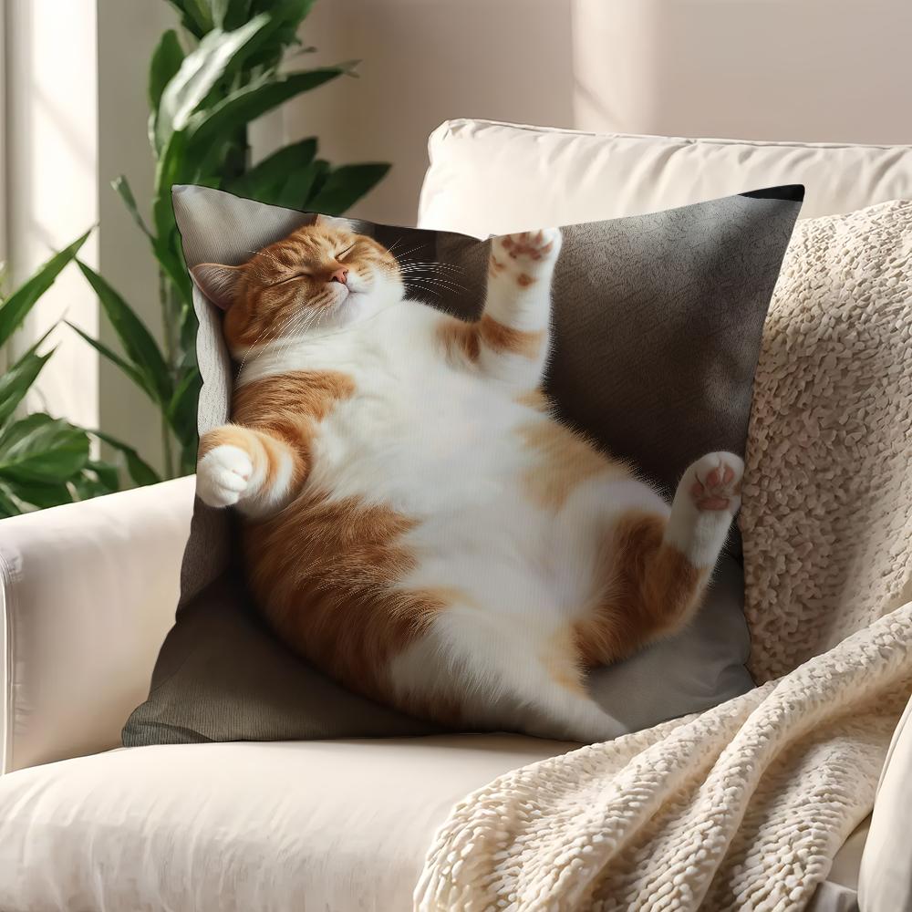 Funny cat cute sleep cushion cover Pillow Cover Decoration Room Home Sofa living Office Car Nordic Simplicity