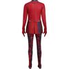 Movie Cosplay Costume Women's Red And Black Punk-style Jumpsuit With Cool 3d Digital Print Patterns For Halloween Costumes