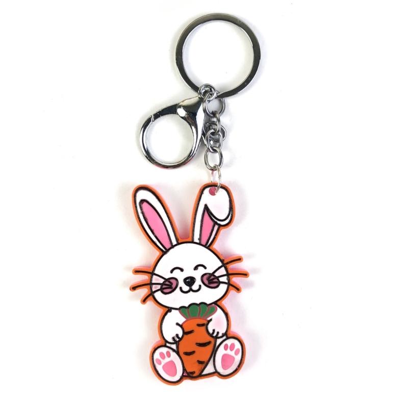 Niedlicher Osterhase Schlüsselanhänger Silikonform Individualisierter Hasen Schlüsselanhänger Resinform Großartig für DIY-Projekte zum Osterthema