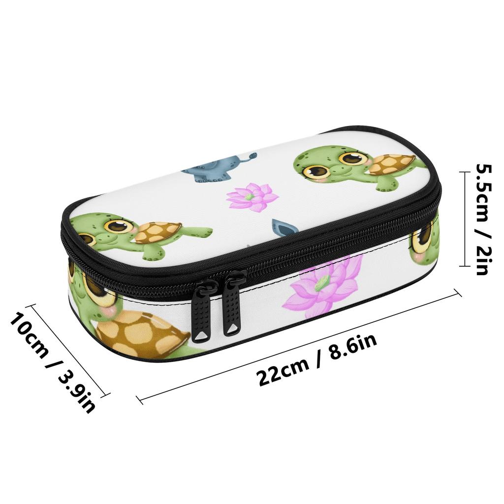 Pen Case High Capacity Strong Polyester Fabric Zipper Closure with Mesh Pocket Removable Divider and Pen Slots for Classroom Use