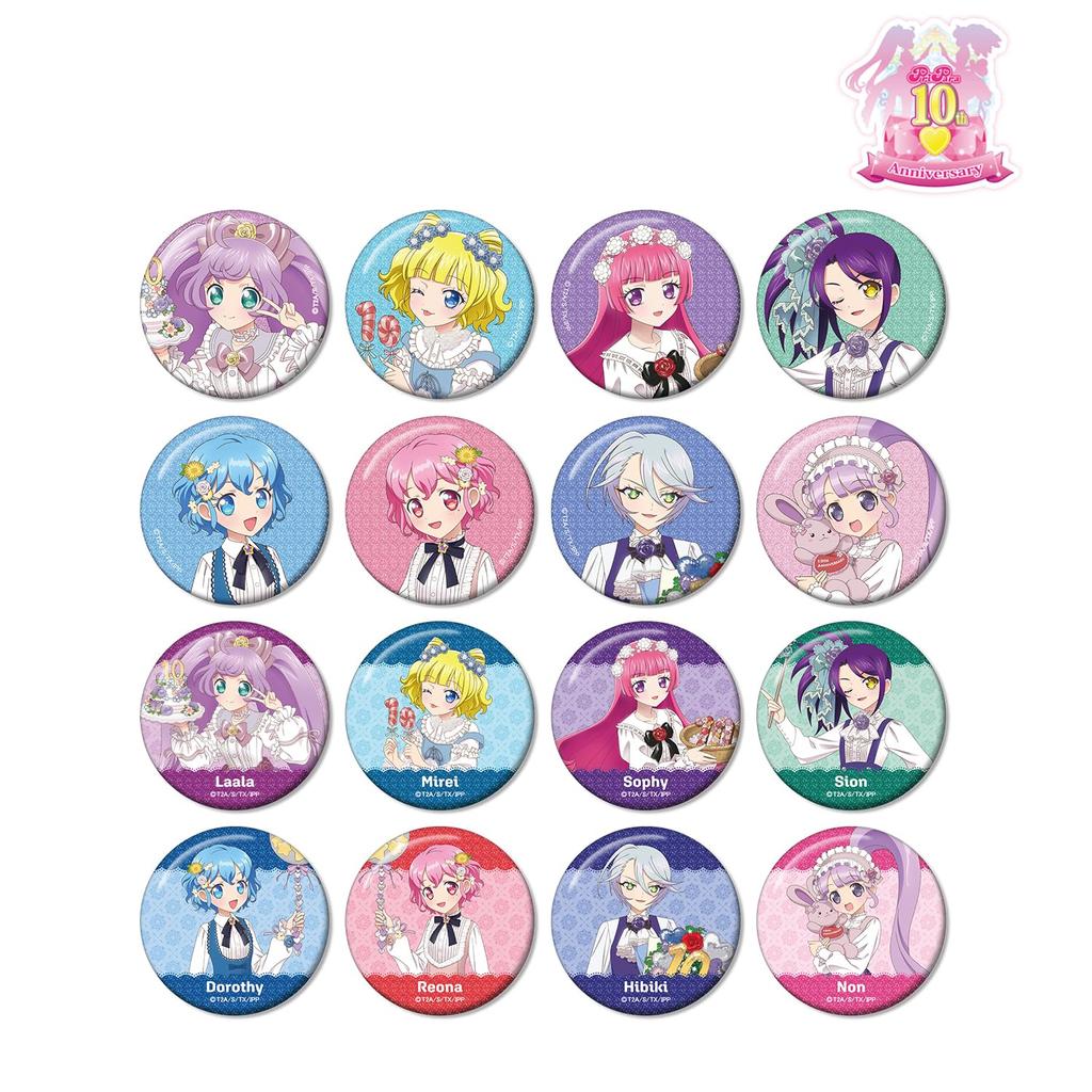 PriPara 10th Anniversary Original Illustration Flower Festival Ver. Trading Glitter Can Badges Box of 16
