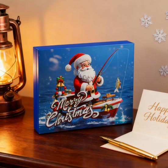 Fishing Advent Calendar 2025 for Men 24 Days Christmas Countdown with 24 Fishing Lures Baits Set Xmas Gift for Dad Boyfriend Fishermen