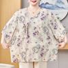 Plus Size 3XL-8XL Summer Casual Blouses for Women Tops Loose Vintage Clothes Oversize Half Sleeve Shirt