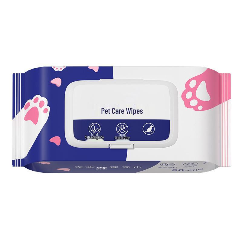 Pet Deodorizing No-Rinse Wet Wipes for Cats & Dogs - Tear Stain & Butt Cleaning Solution