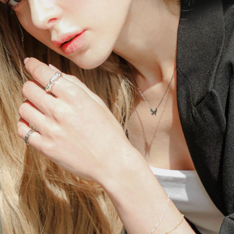 J.Lauren Cutting Ball Chain Silver Gold Bracelet B0936