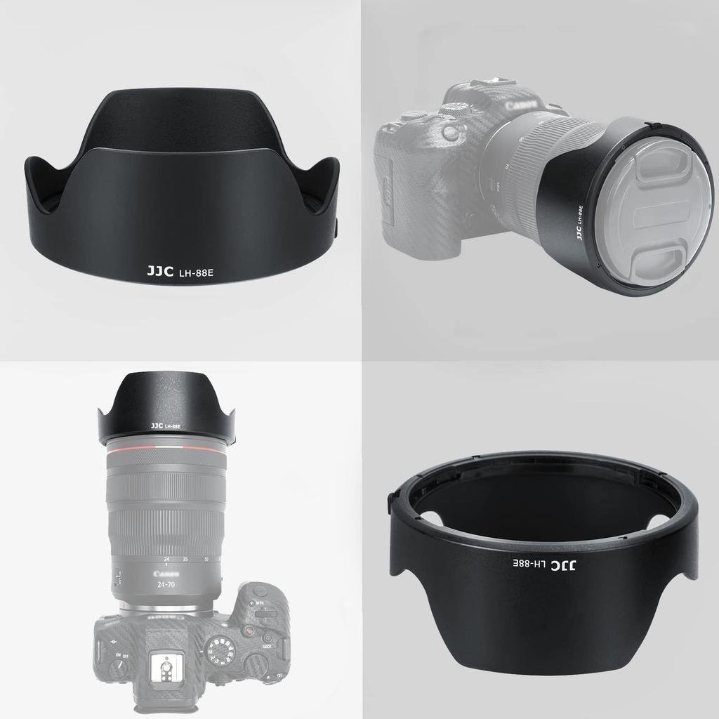 JJC Reversible Lens Flower Compatible with Canon RF L IS USM Lens and Canon RF L IS USM Z Includes Cleaning Cloth EW-88E Hood, Shape, 24-70mm F/2.8