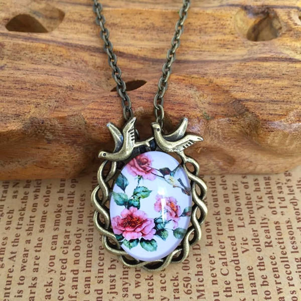 Ebay Fashion Vintage Copper Time Gem Forest Bird Necklace Sweater Chain