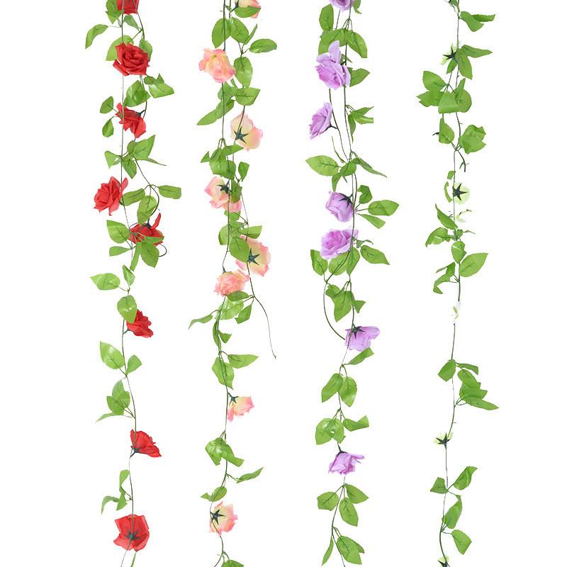 Simulated Rose Winter Jasmine Cherry Blossom Artificial Vine Decoration For