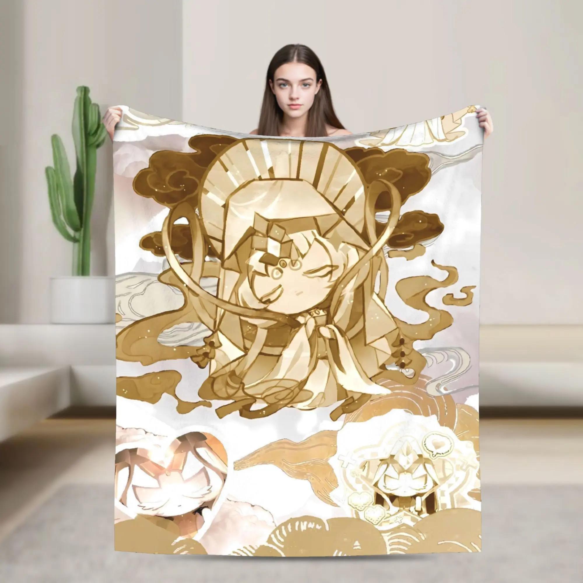 Cookie Run Kingdom Game Blanket Soft Flannel Throw for Home Decor Travel Bedspread Gift 100x150cm