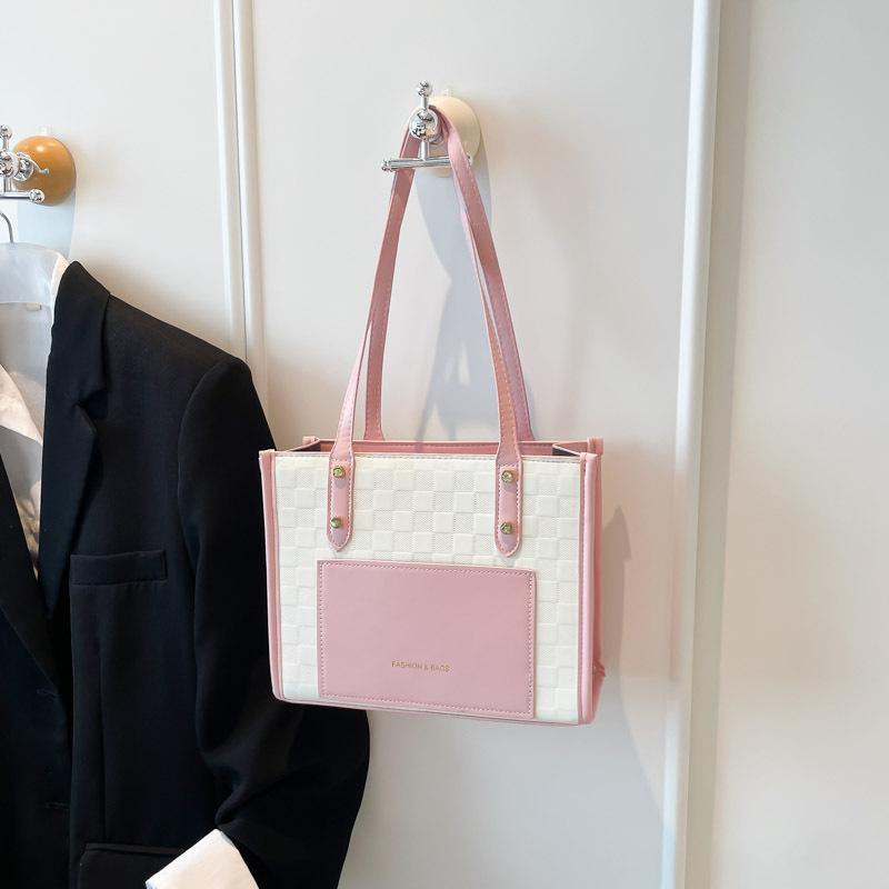 2025 Summer New Large-capacity Textured Big Bag Women's Foreign Style High-end Shoulder Bag Versatile Internet Celebrity Tote Bag