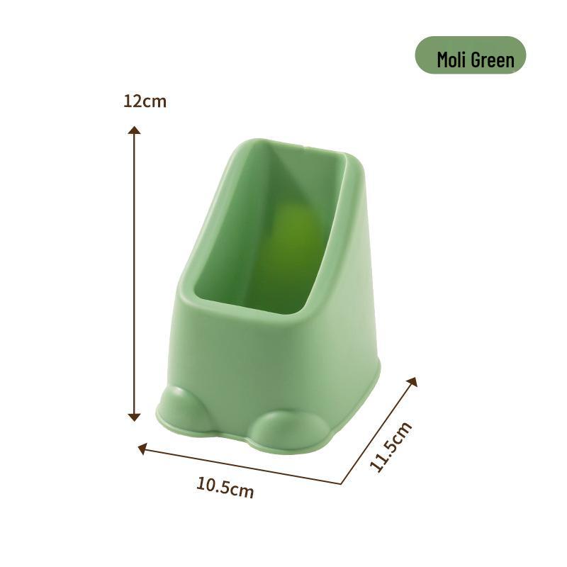 Duckbill Long-Handle Toilet Brush with Soft Bristles for Squatting Pan, Wall-Mounted, No Dead Angle Cleaning.