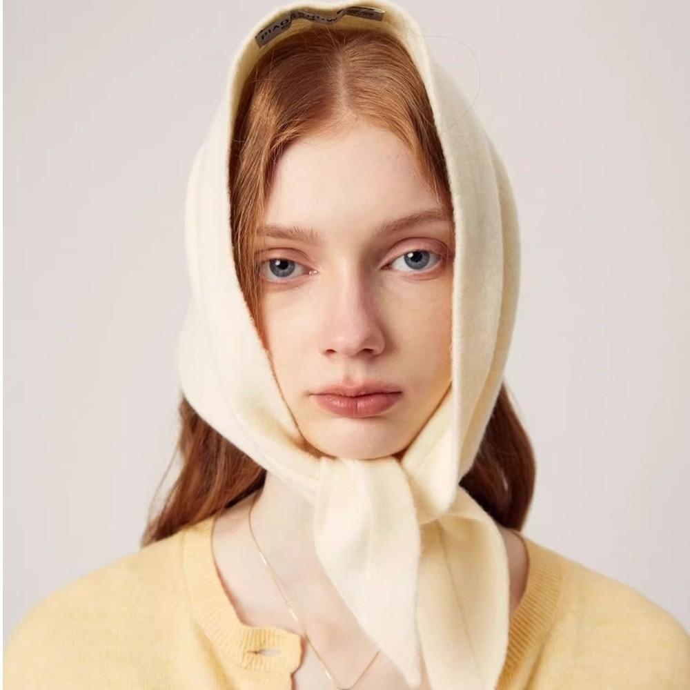 Solid Color Knitted Triangle Scarf Striped False Collar Neck Cover Cross Scarves Girl