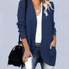 Open Front Cardigan Women Long Sleeve Soft Knit Sweater Casual Loose Pocket Outerwear