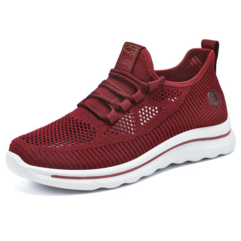 Shoes Men's 2025 New Trendy Shoes Soft-soled Running Shoes Flying Woven Air Cushion Men's Shoes Casual Sports Shoes Men's