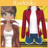 Dangan Ronpa Aoi Asahina Uniform Cosplay Kostüm Mit Exquisiten Weinroten Shorts