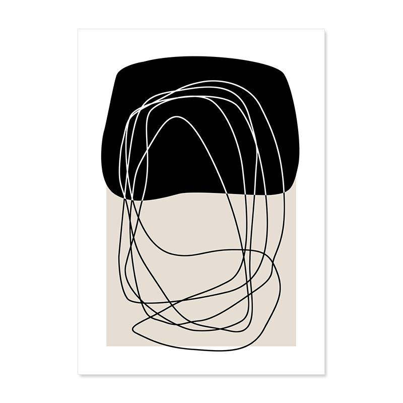 Boho Matisse Poster Beige Black Abstract Line Art Canvas Paintings Wall Print Pictures Bedroom Living Room Interior Home Decor