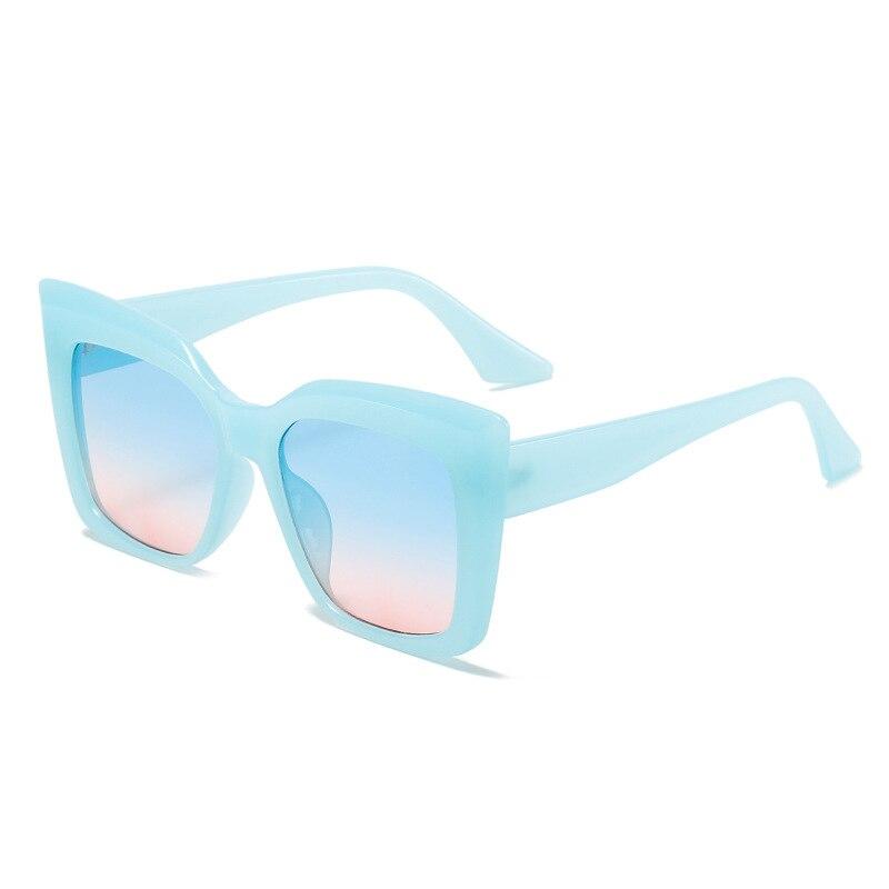Fashion Oversized Cat Eye Sunglasses Women Fashion Colorful Leopard Eyewear Shades UV400 Men Square Gradient Sun Glasses