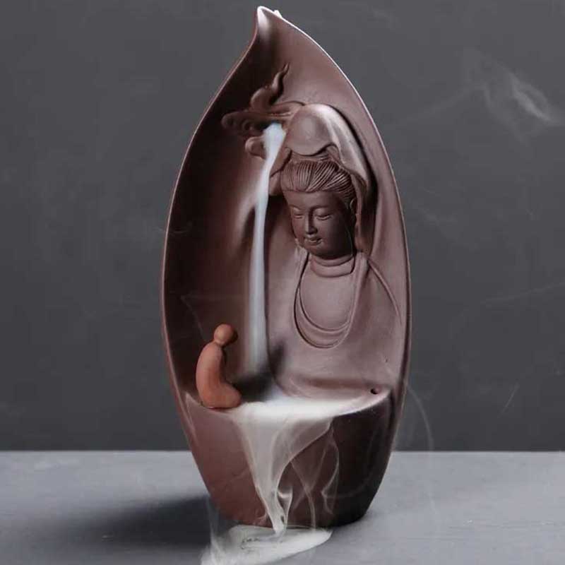 Lilla sand Tilbakestrømning Røkelsesbrenner Hjem Personlig Aromaterapi Ovn Innendørs Alpine Flower Water Ornamenter