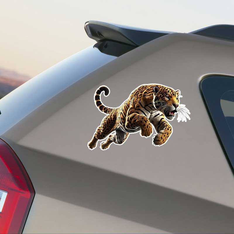 Leopard Wildlife Car Sticker Vinyl Decal Waterproof Rear Window Motorcycle Camper Bumper Truck Laptop Decoration TM361