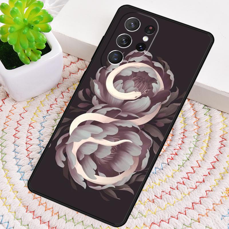 

Fashion Snake Flower Phone Case for Samsung Galaxy note 10 pro S26 Ultra S23 S24 FE S25 S21 S22 PLUS shockproof Cove Galaxy S23