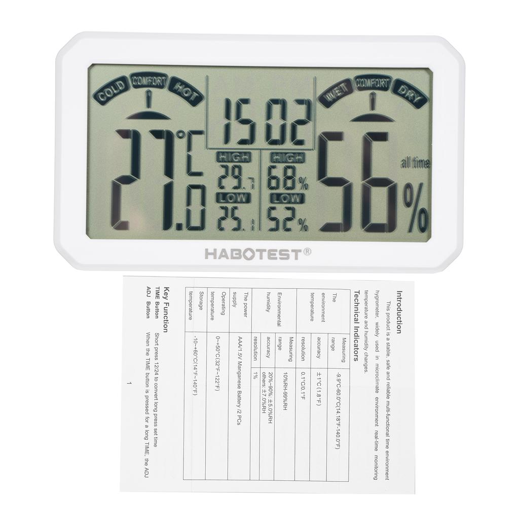 Mini Digital Hygrometer and Thermometer Indoor Humidity Meter Room Temperature Sensor with Stand and Hole Temperature Humidity