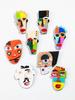 Kreative Acryl Abstrakte Charakter Figur Broschen für Damen Neue Bunte Harz Anime Gesicht Abzeichen Pins Kleidung Accessoires Geschenk