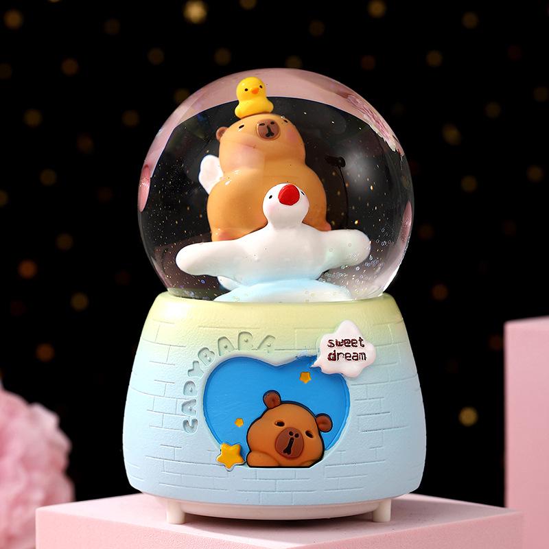 Christmas Fantasy Crystal Ball Music Box - Princess Ornament Gift for Girls' Birthdays