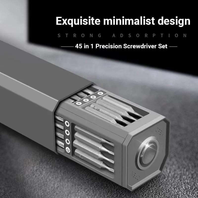 45 In 1 Mini Screwdriver Set Multi-Function Precision Repair Tool S2 Magnetic Torx Phillips Screw Driver Bits for Xiaomi IPhone