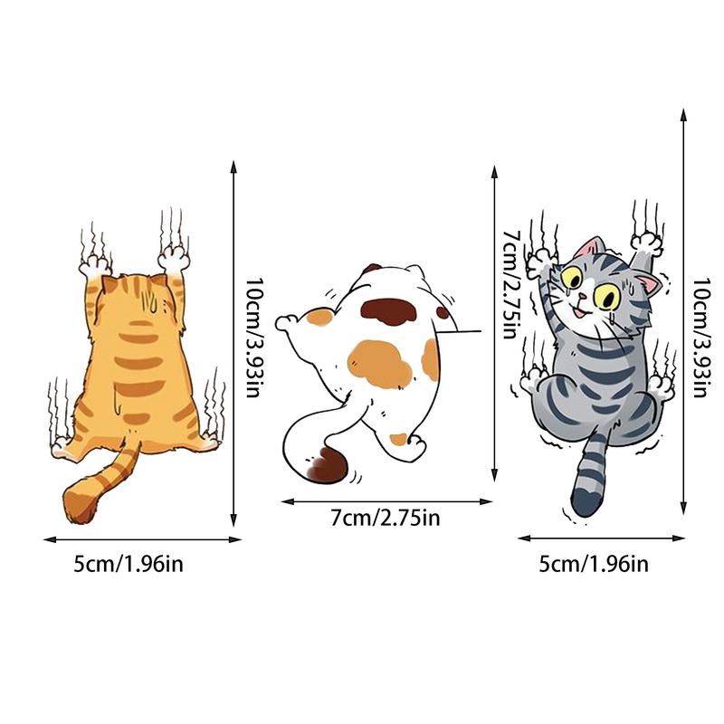 Naklejki z kotami na szyby samochodowe Zabawna naklejka z kotami do zadrapań Urocze naklejki z kotami na samochody, na ścianę, do bagażu samochodowego, na komputer, na okno