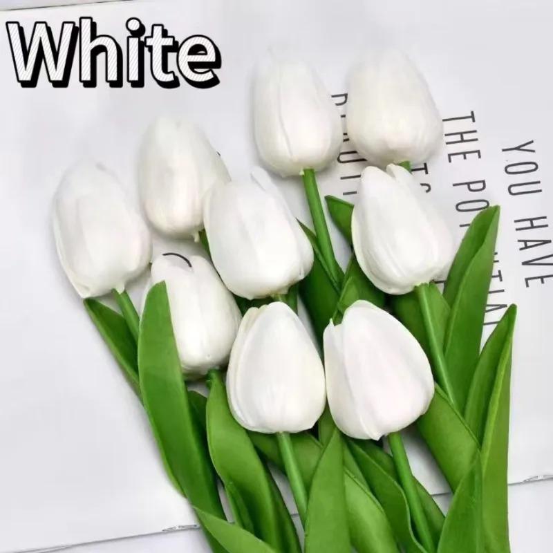 

5-30Pcs Artificial Tulip Realistic Touch For Christmas Wedding Birthday Vase Home Decor Garden Mother s Day Bouquet 5pcs белый