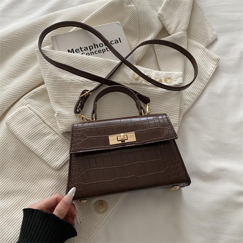 

Fashion Shoulder Bag, Trendy Crossbody Bag, Women s Bag, Stylish Handbag, Small Square Bag кавовий