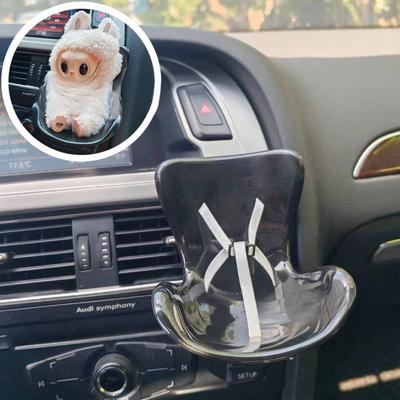 Labubu Car Figure Holder - Snap On Vent,Fits All Dolls,Double the Cute