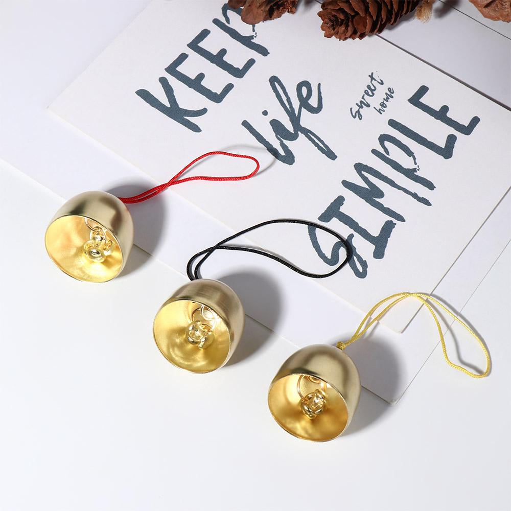 Mini Metal Brass Bells Clear Sound Thickened Christmas Door Bell 28mm Loud Wind Chime Home