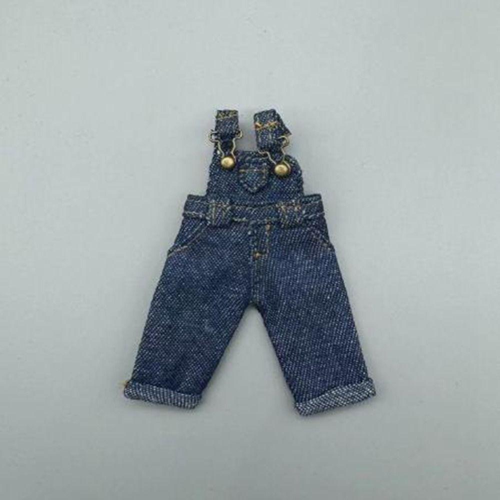 Mini Cute Jeans Trousers Shirt Denim Pants T-shirt Tops for 1/12 BJD Dolls for ob11 ymy dolls