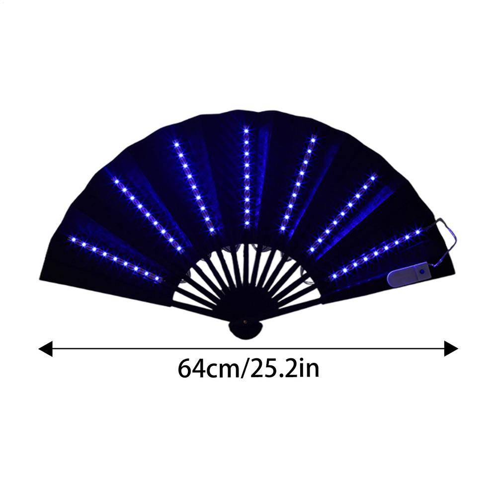 Light Up Folding Hand Fan LED Hand Fan For Dancing Stage Performance Props For Wedding Night Club Folding Fan Led Fan