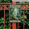 2D Flat, Vintage-Inspired Metal Wall Art - "Into The Garden I Go To Lose My Mind" Quote, 8x12 Inch, Rustic Forest Scene with Hanging Chair, Ideal for