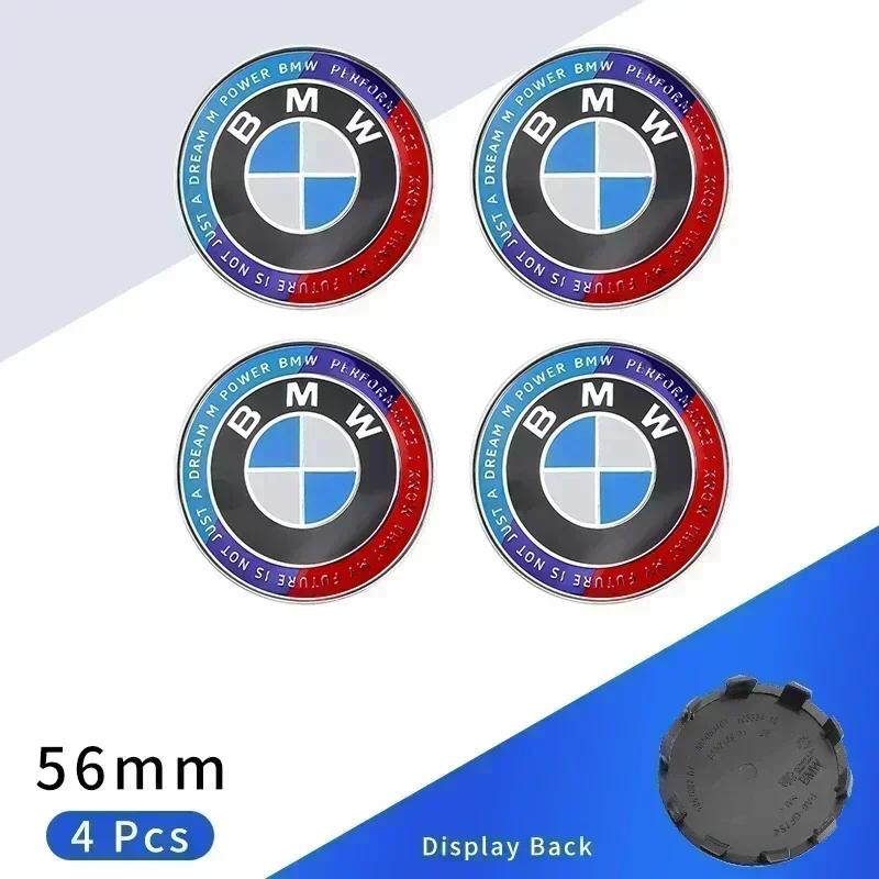 For BMW 5 Series E28 4pcs 56mm Car Wheel Center Hub Cover Badge Logo Emblem for BMW E87 E30 E46 E28 E34 E39 E60 F02 F18 F35 G20 G03 G05 F10 E93 F20