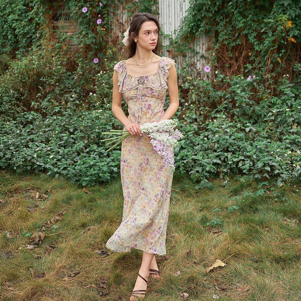 Simpeulleteulo Sr_Paint Blend Floral Dress