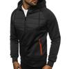 New Men's Casual Sweatshirt Zipper Hooded Sweatshirt Jacket Men's Patchwork Cardigan