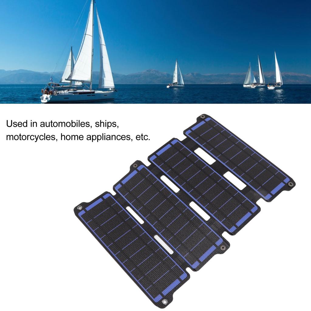 Solar Panel Folding Monocrystalline Silicon 2 USB Output Flexible ETFE Solar Panel 14W 5V